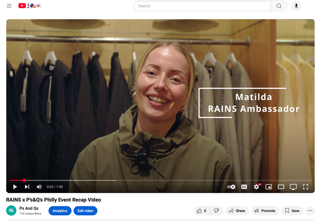 Rains x P's &Q's Recap Event Video