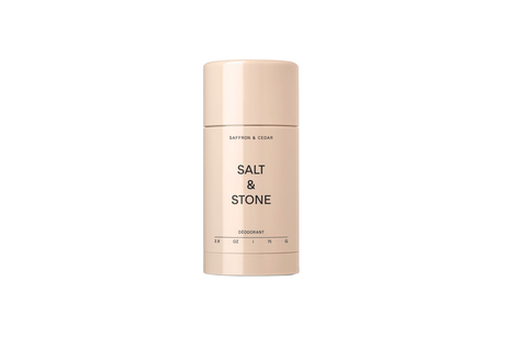 Deodorant stick by Salt & Stone on a white background