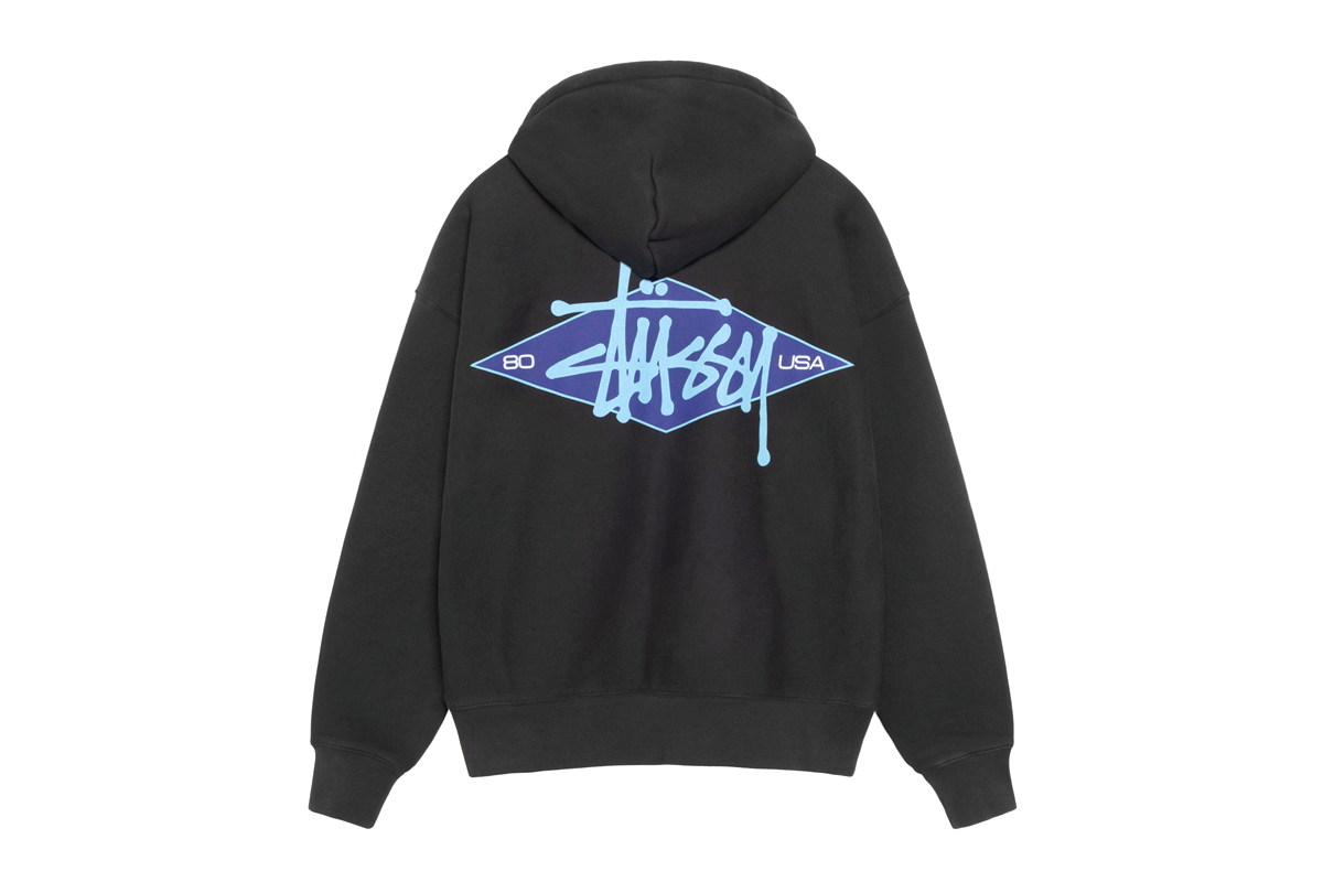 Basic Diamond Zip Hoodie – P's & Q's Basic Diamond Zip Hoodie – P's & Q's