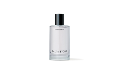 Bottle of Salt & Stone cologne on a white background