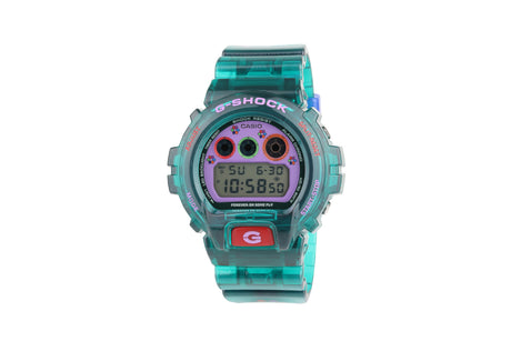 Teal G-Shock Watch withJae Tip  on white background.
