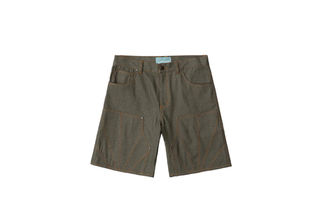 Green shorts on a white background