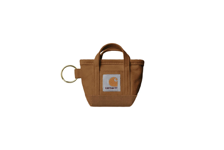 Brown Carhartt keychain bag on a white background