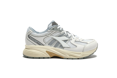 White and gray sneaker on a white background