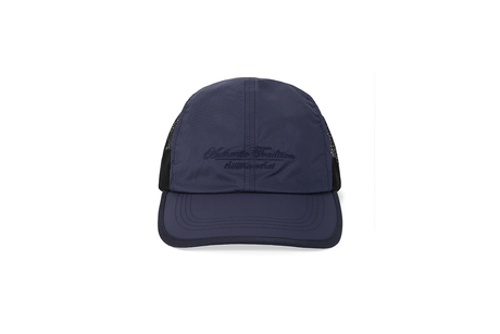 Navy blue cap with brand logo on a white background