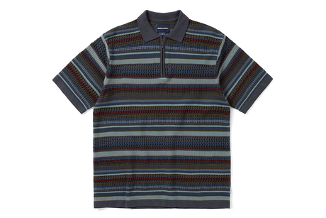 Striped polo shirt on a white background