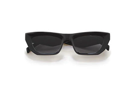 Black sunglasses on a white background