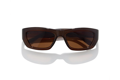 Brown sunglasses on a white background